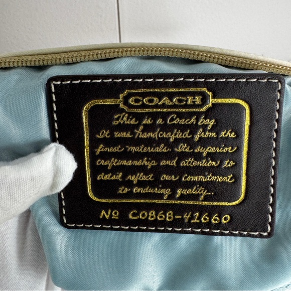 🌈 RARE Y2K Vintage Coach Legacy Striped Wristlet | Style C0868-41660 | Gold Trim